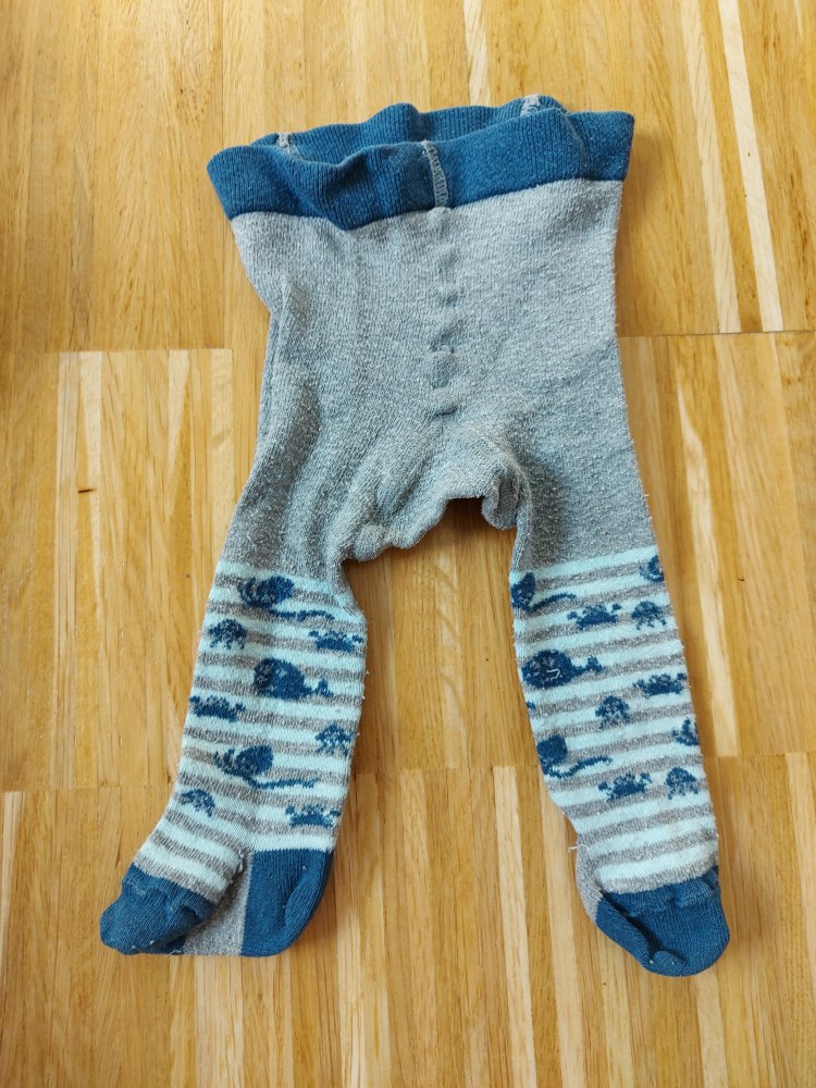 graublaue Strumpfhose Meerestiere Gr. 50/56