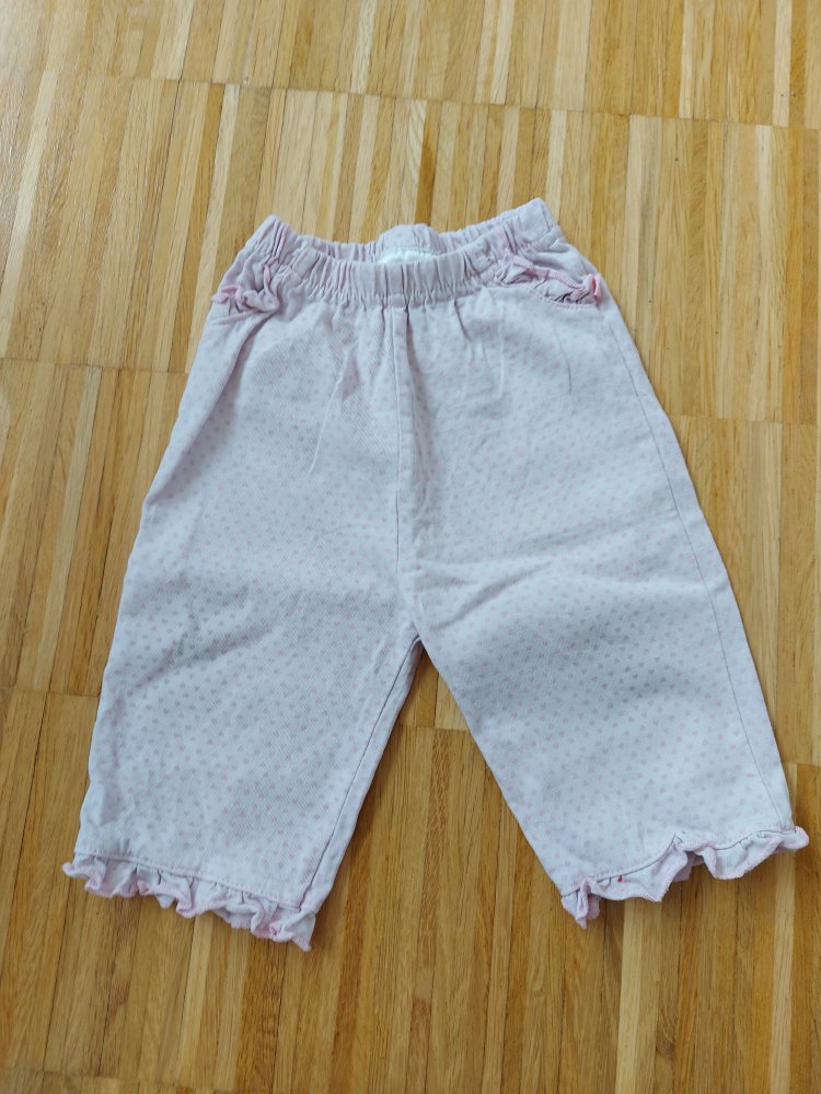 Supersüße rosa gepunktete Babyhose Gr. 68