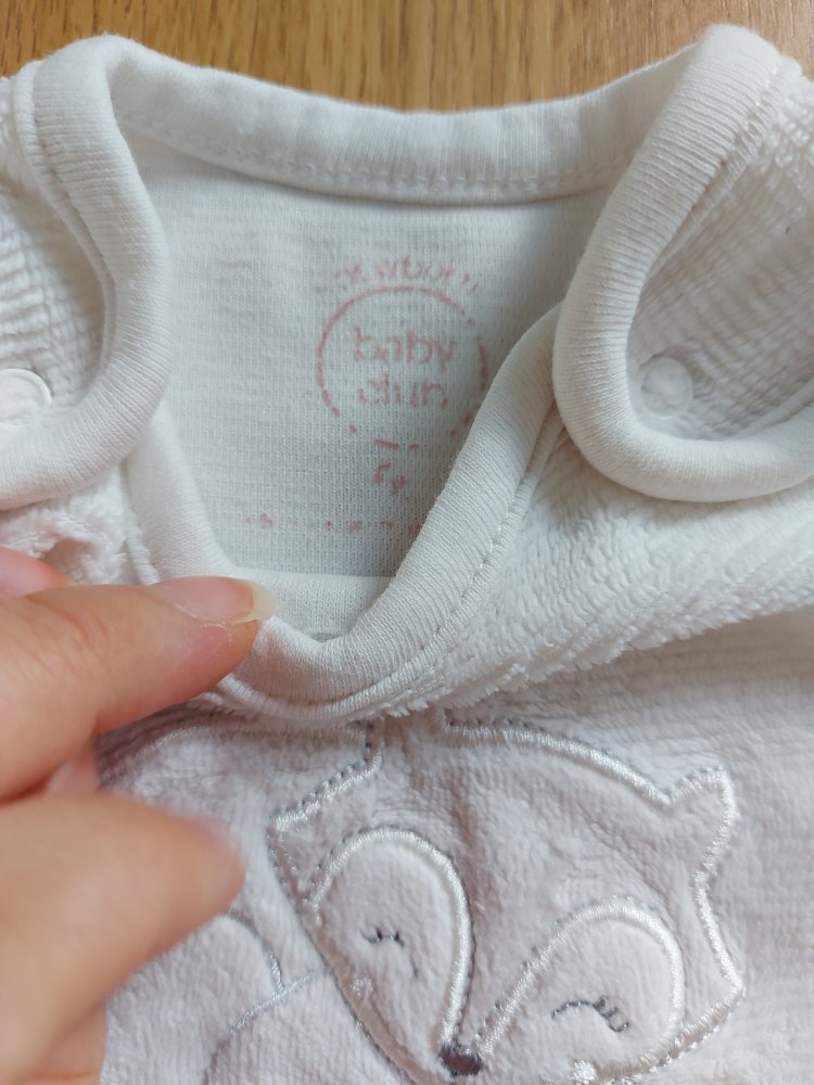 süßer weißer Fuchs-Strampler, Gr. 56 sleepy little one - geschlechtsneutral, unisex