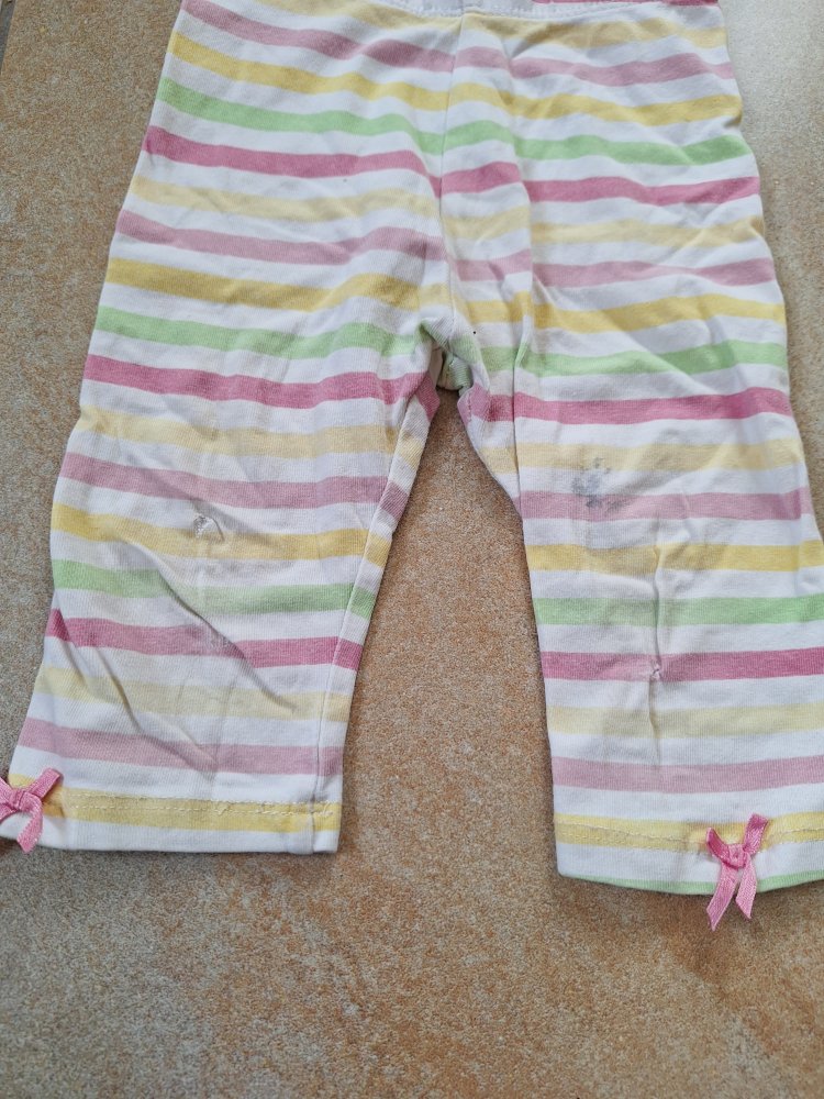 Pastellfarben gestreifte Leggings, Gr. 86