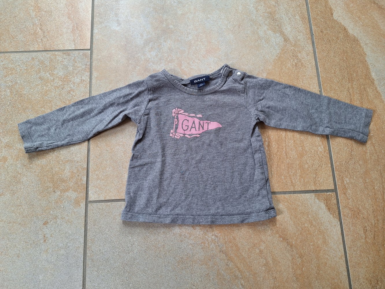 Graues GANT-Sweatshirt / Longsleeve Gr. 74