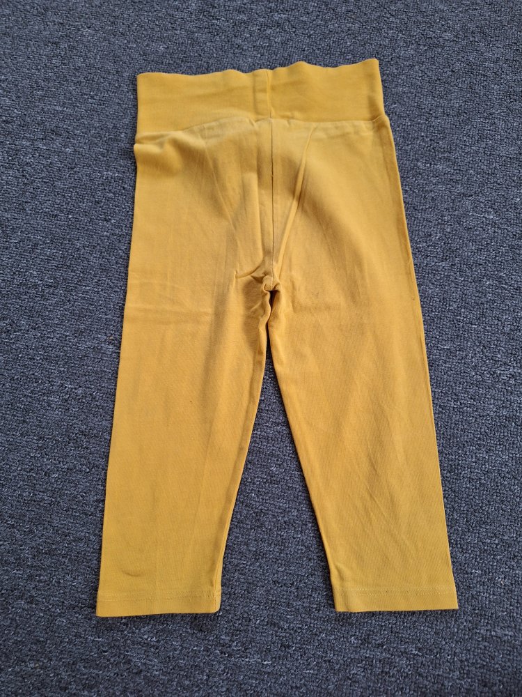 Sonnengelbe Hose/Leggings mit breitem Bund, Gr. 74/ 80 unisex