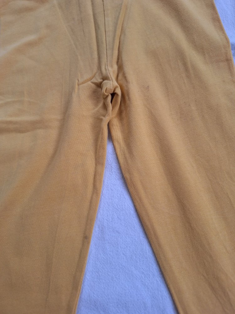 Sonnengelbe Hose/Leggings mit breitem Bund, Gr. 74/ 80 unisex