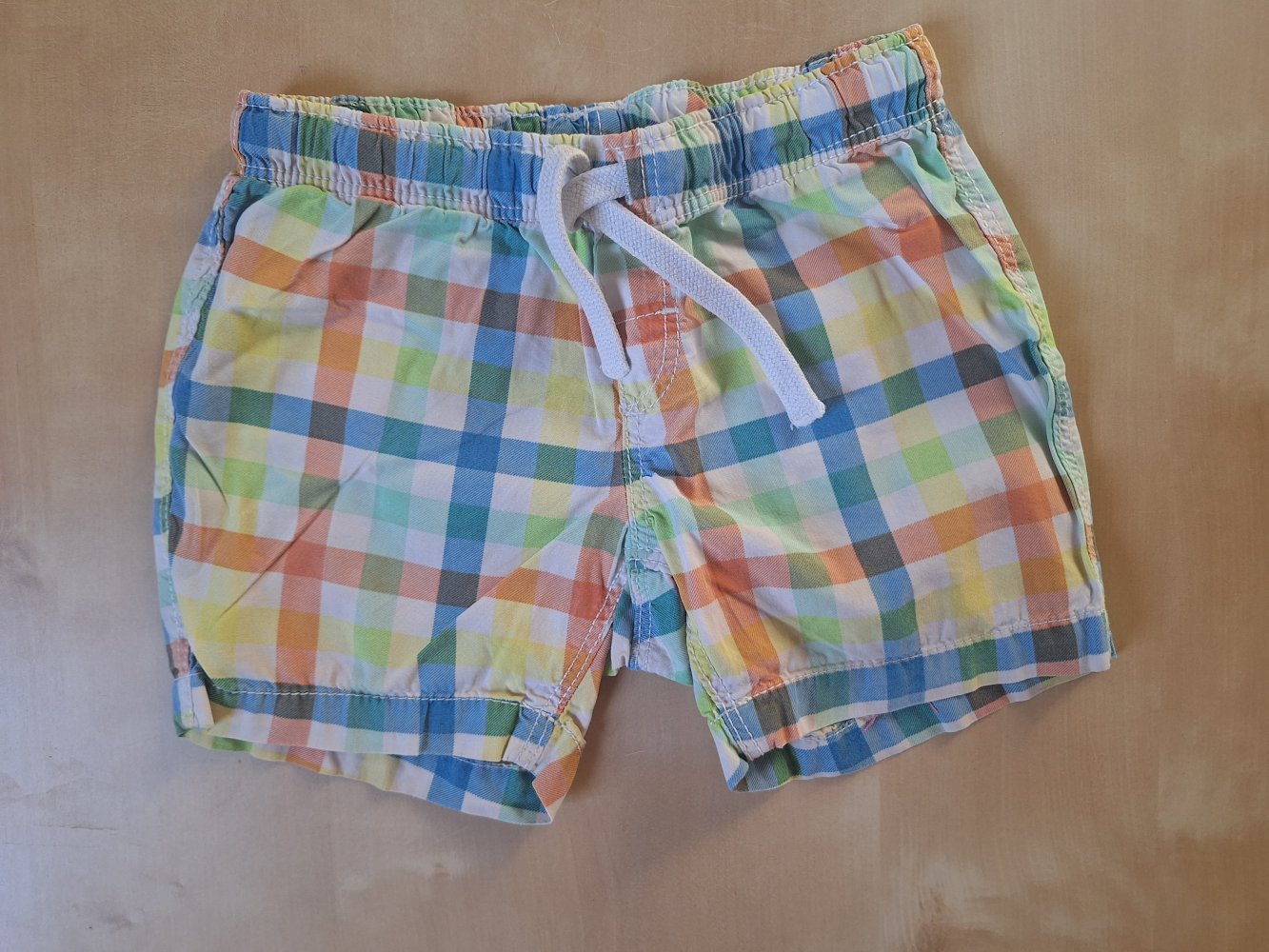 bunt karierte Sommershorts, Gr. 92
