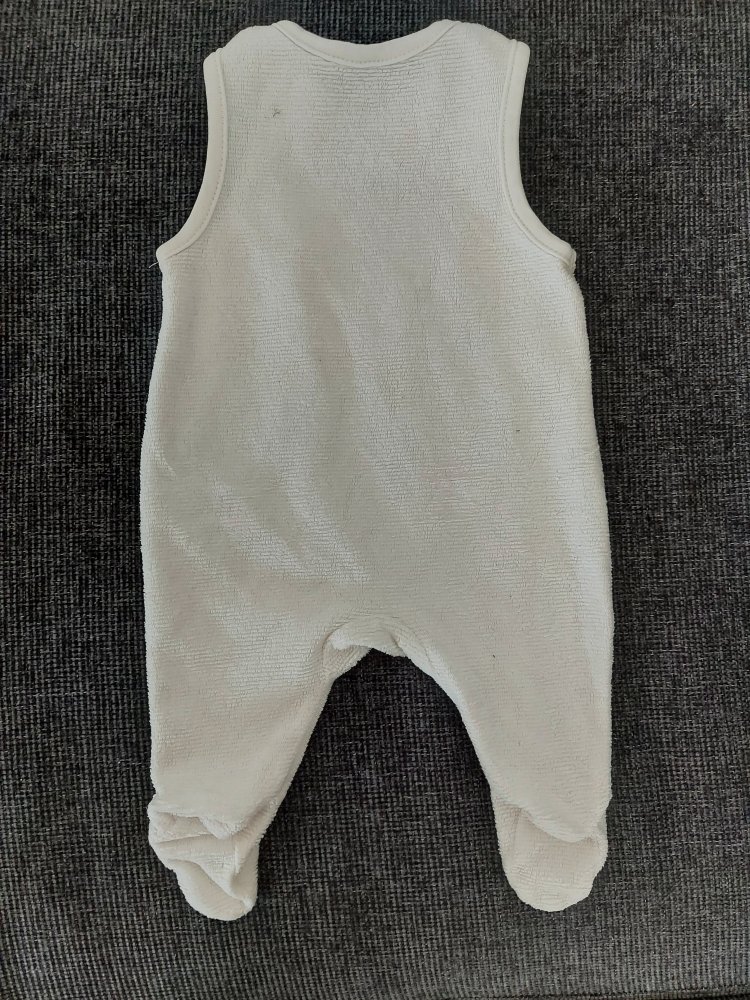 süßer weißer Fuchs-Strampler, Gr. 56 sleepy little one - geschlechtsneutral, unisex