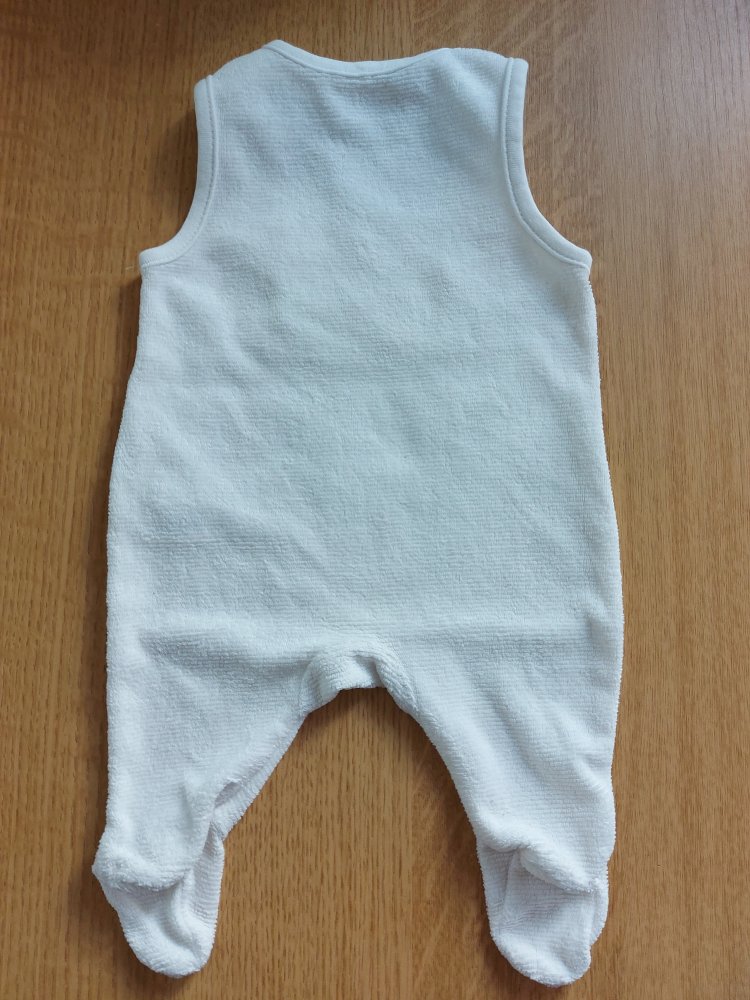 süßer weißer Fuchs-Strampler, Gr. 56 sleepy little one - geschlechtsneutral, unisex