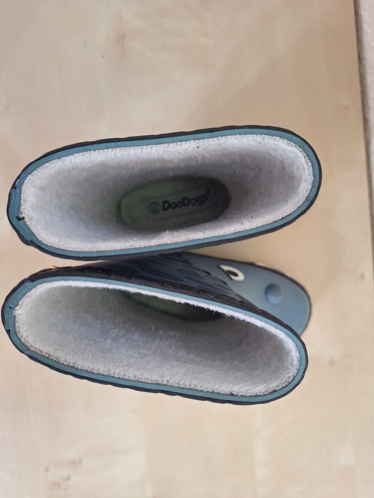 Gefütterte Dino Gummistiefel, Gr. 24 mit Fleece