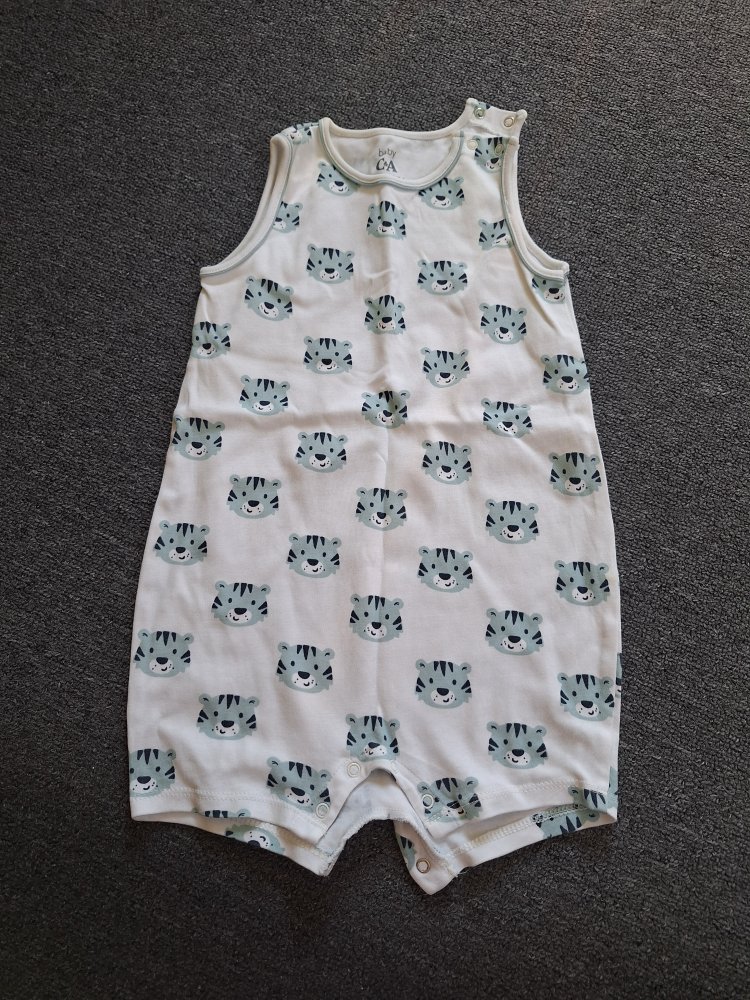 Kurzärmliger Schlafanzug/Pyjama mit Tigermotiven, Gr. 92 Jumper