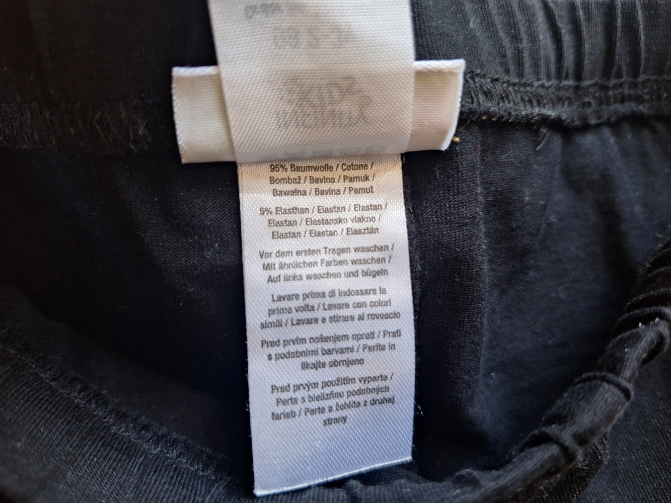 Schwarze Leggings mit Spitze, Gr. 98