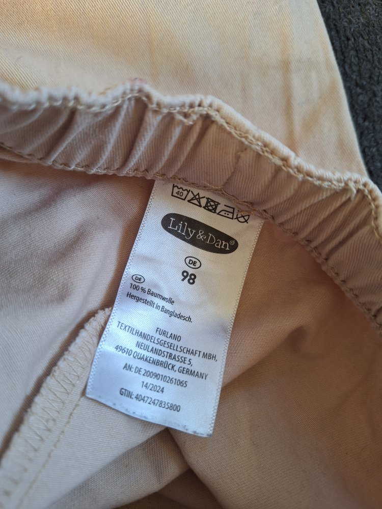 Beige Hose Gr. 98 sandfarben creme