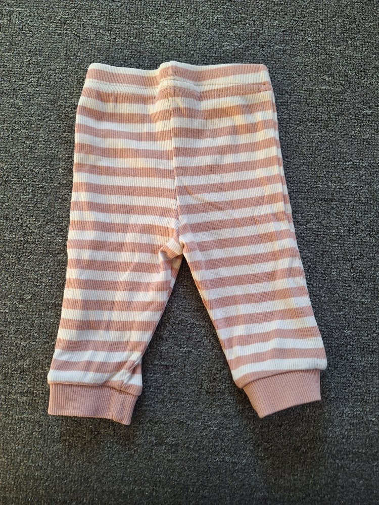 rosa weiß gestreifte Babyhose, Gr. 68
