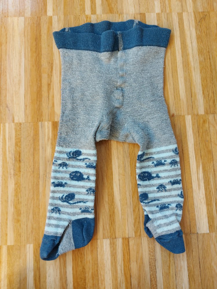 graublaue Strumpfhose Meerestiere Gr. 50/56