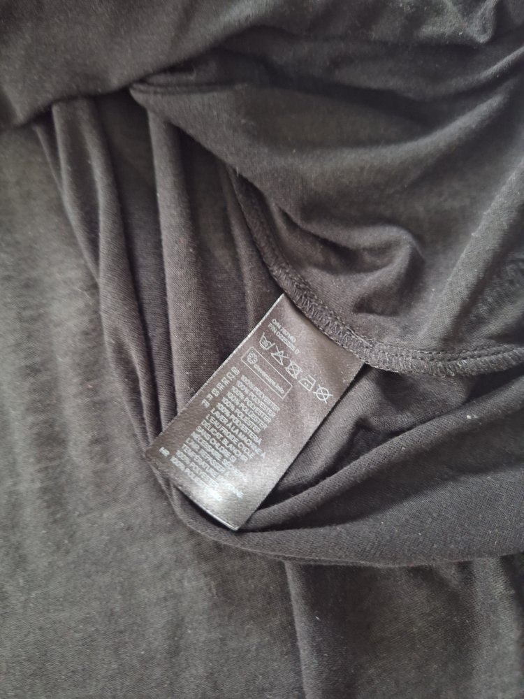 Schwarzes transparentes Strandkleid zum Überwerfen, Gr. S