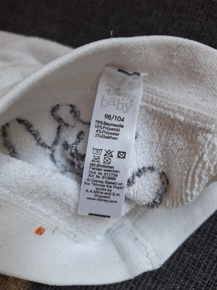 dicke weiße Winnie Pooh Strumpfhose Gr. 98/104