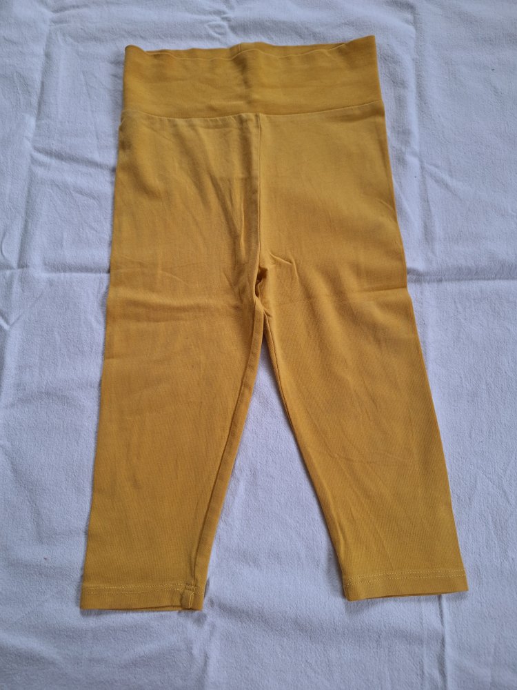 Sonnengelbe Hose/Leggings mit breitem Bund, Gr. 74/ 80 unisex