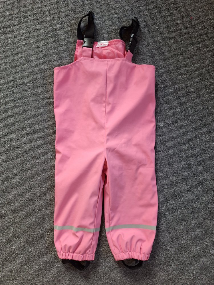 pinke Regenhose/ Matschhose Gr. 86 mitwachsend