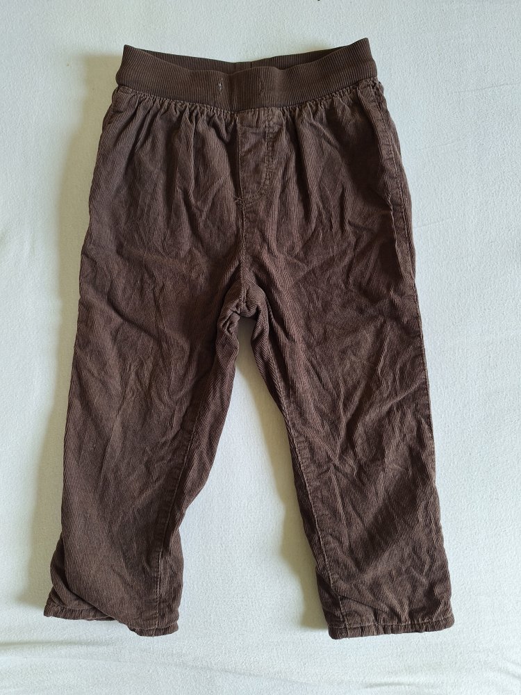 Braune gefütterte Cordhose, Gr. 92