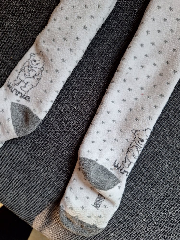 dicke weiße Winnie Pooh Strumpfhose Gr. 98/104