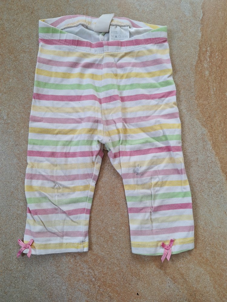 Pastellfarben gestreifte Leggings, Gr. 86