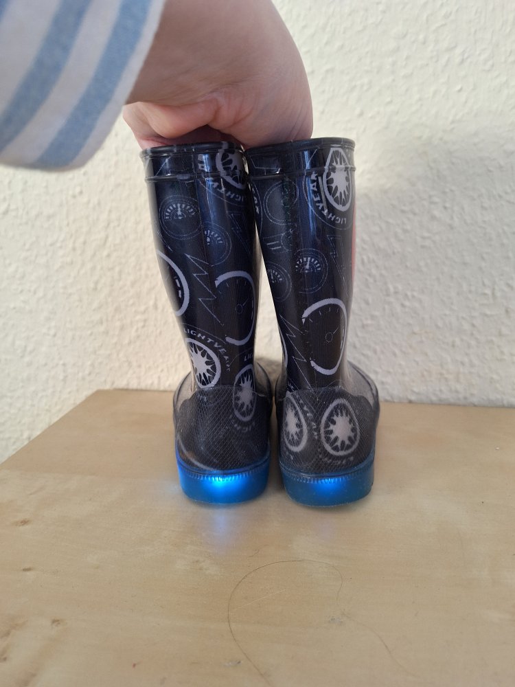 Dunkelblaue Lightning McQueen Gummistiefel Gr. 25 Blinkstiefel
