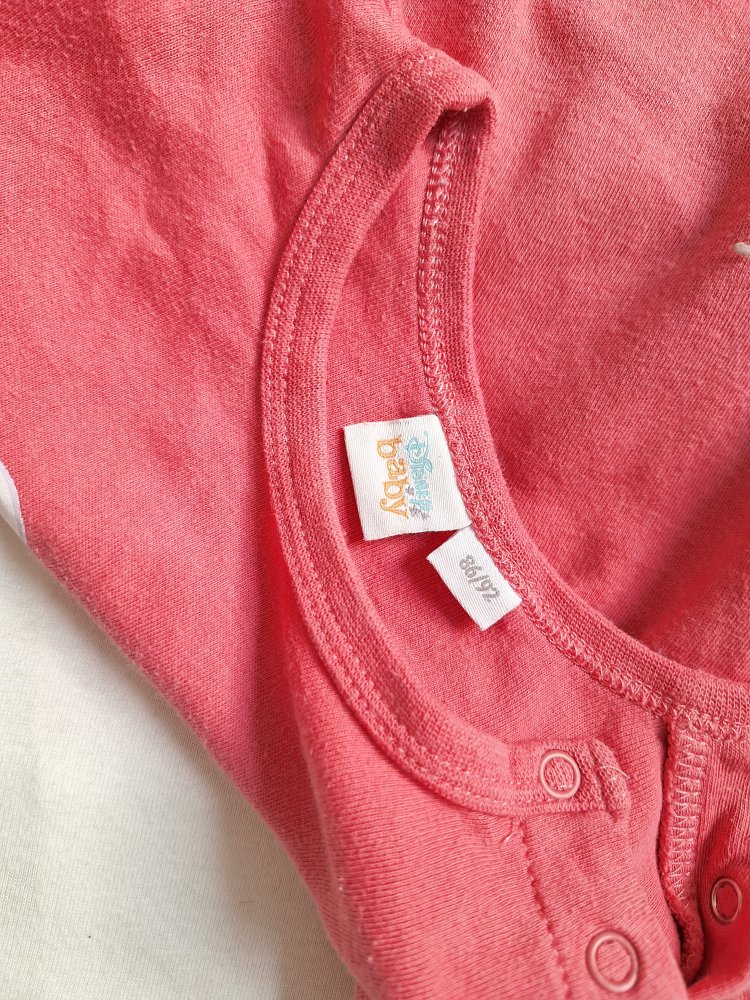 Korallroter Langarmbody Winnie Pooh Gr. 86/92