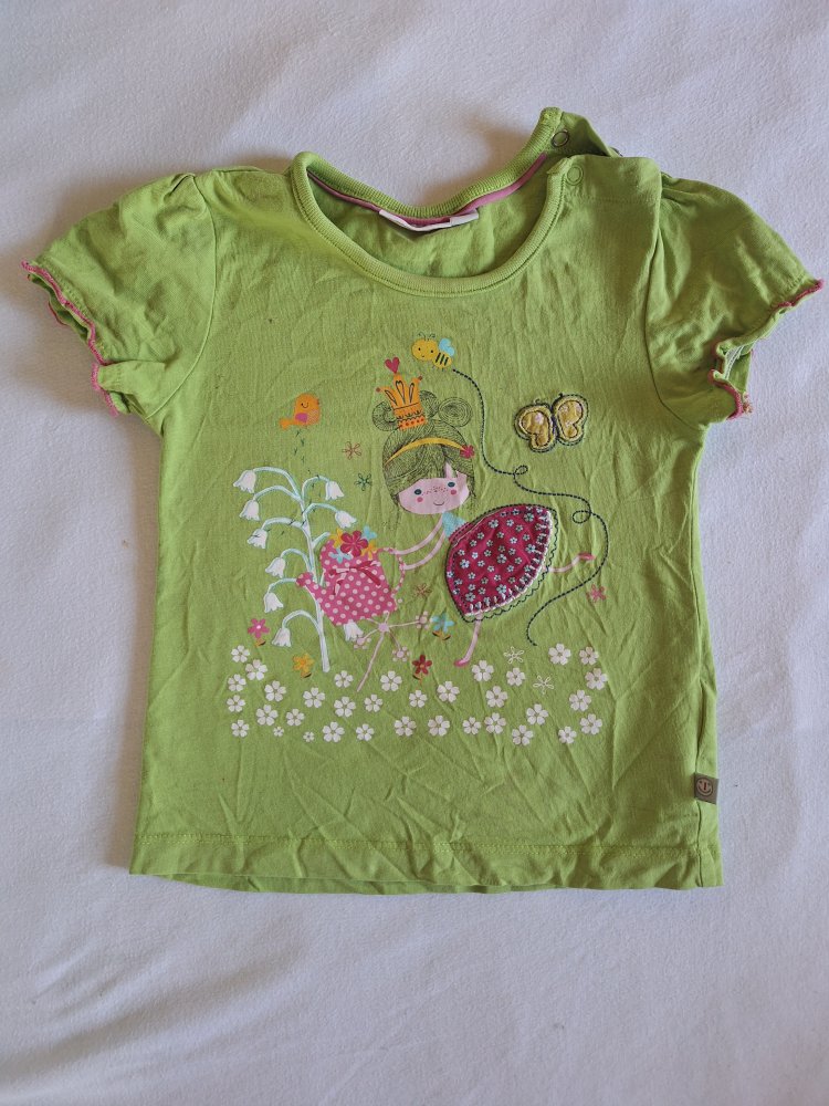 Niedliches grünes Mädchen T-Shirt, Gr. 92