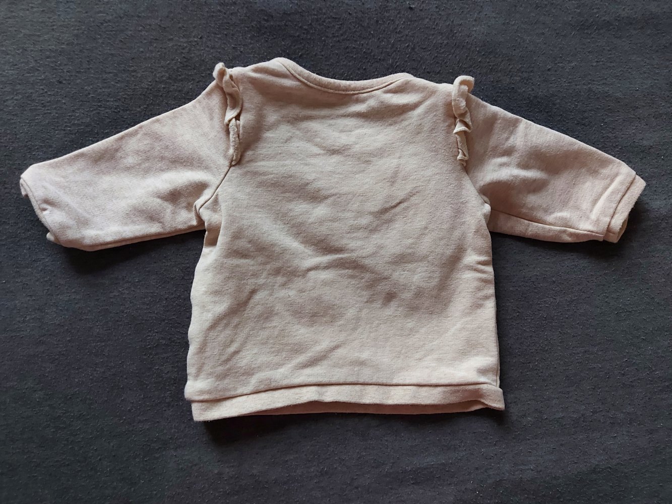 langärmliger cremebeiger Babypullover mit Bambimotiv dear one Gr. 56