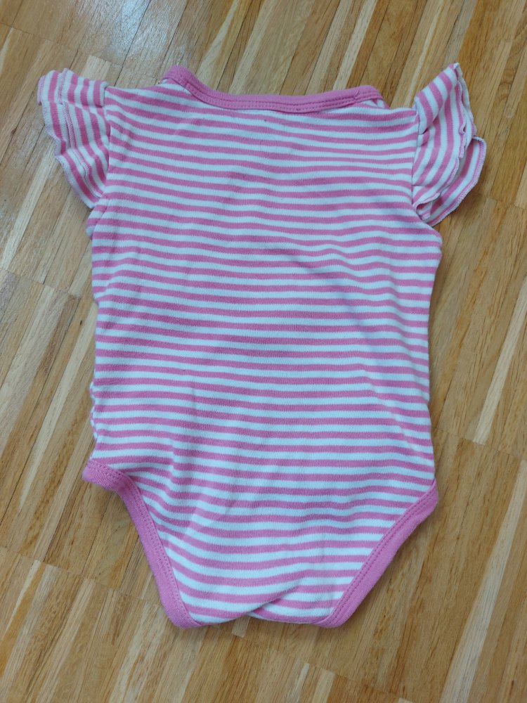 pinker Sommer-Wickelbody mit Papagei Gr. 80 cm