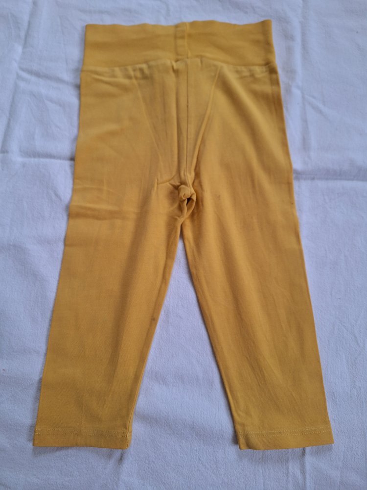 Sonnengelbe Hose/Leggings mit breitem Bund, Gr. 74/ 80 unisex