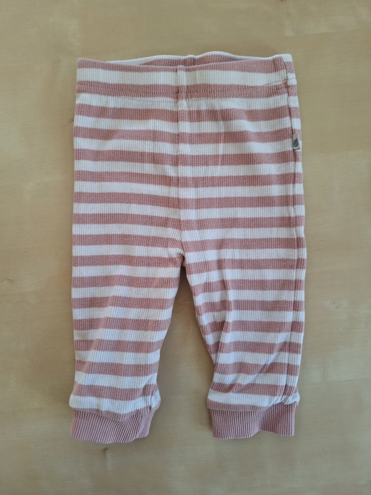 rosa weiß gestreifte Babyhose, Gr. 68