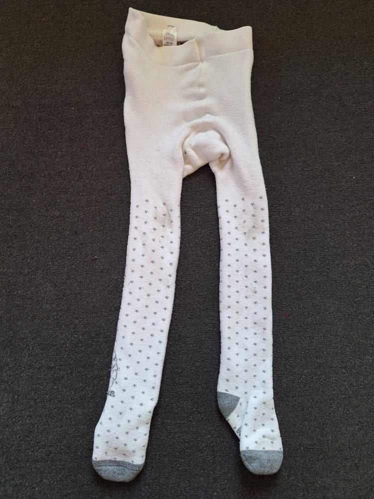 dicke weiße Winnie Pooh Strumpfhose Gr. 98/104