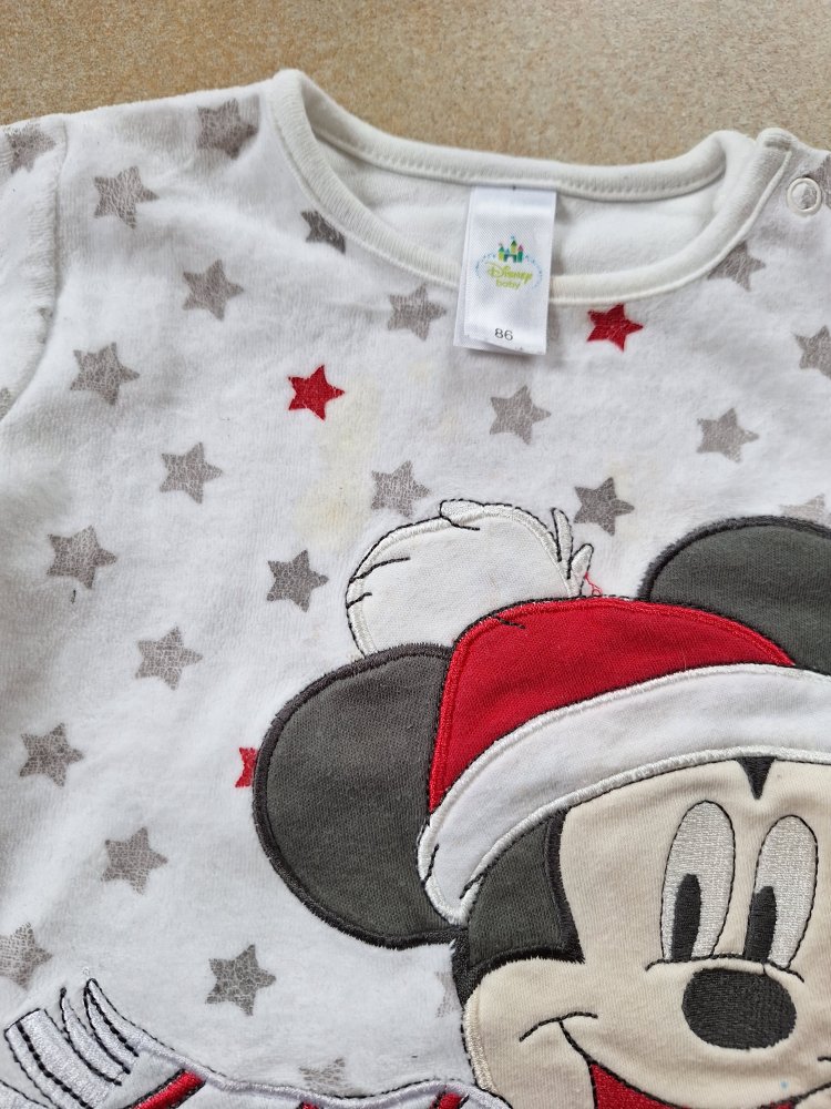 Weihnachtlicher Mickey Mouse Pulli, Gr. 86 Weihnachtspullover