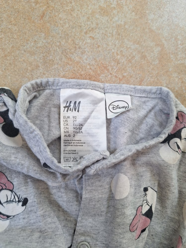Kurzärmliger Minnie Mouse Schlafanzug / Jumper, Gr. 92