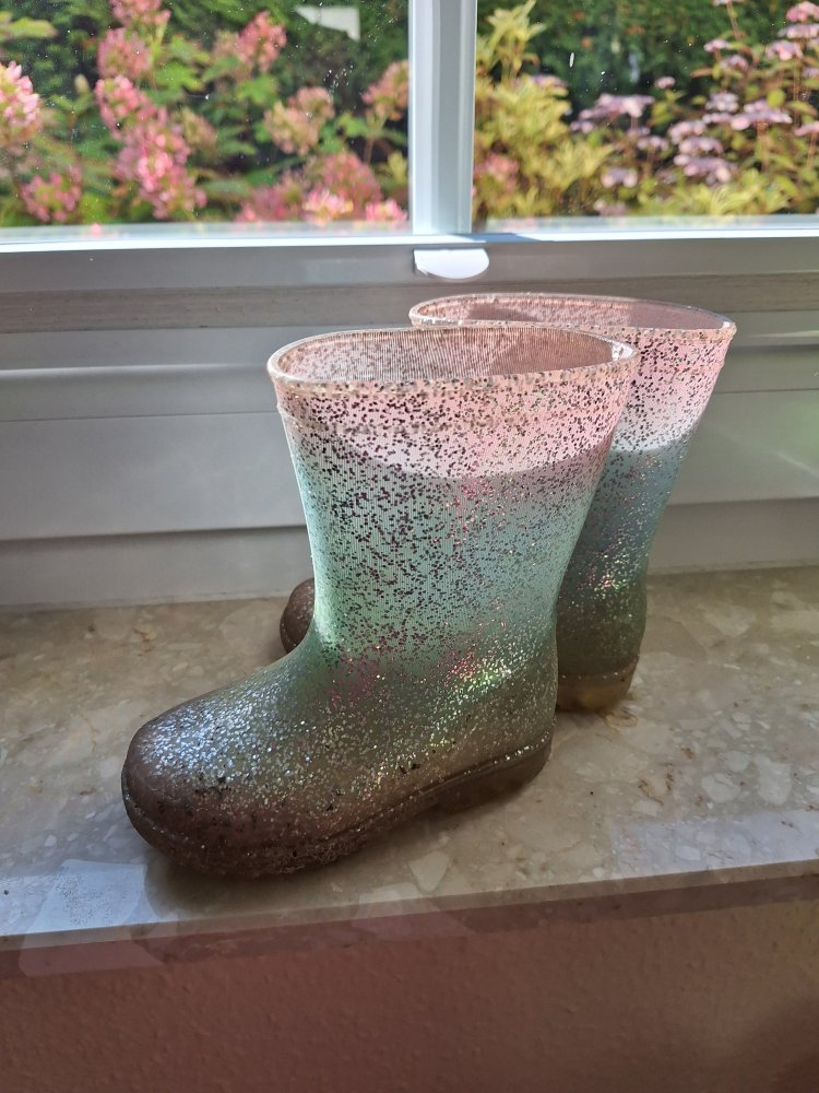 Glitzergummistiefel, Gr. 23 / Einhornstyle