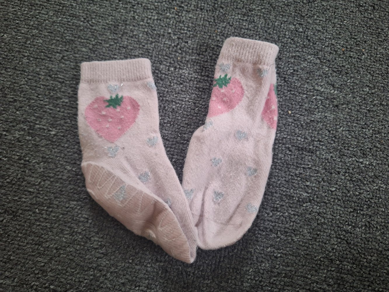 Rosa Stoppersocken mit Erdbeeren, Sterntaler Fliesen Flitzer SUN Gr. 17/18