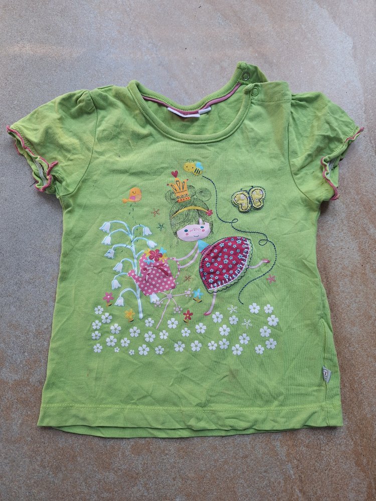 Niedliches grünes Mädchen T-Shirt, Gr. 92