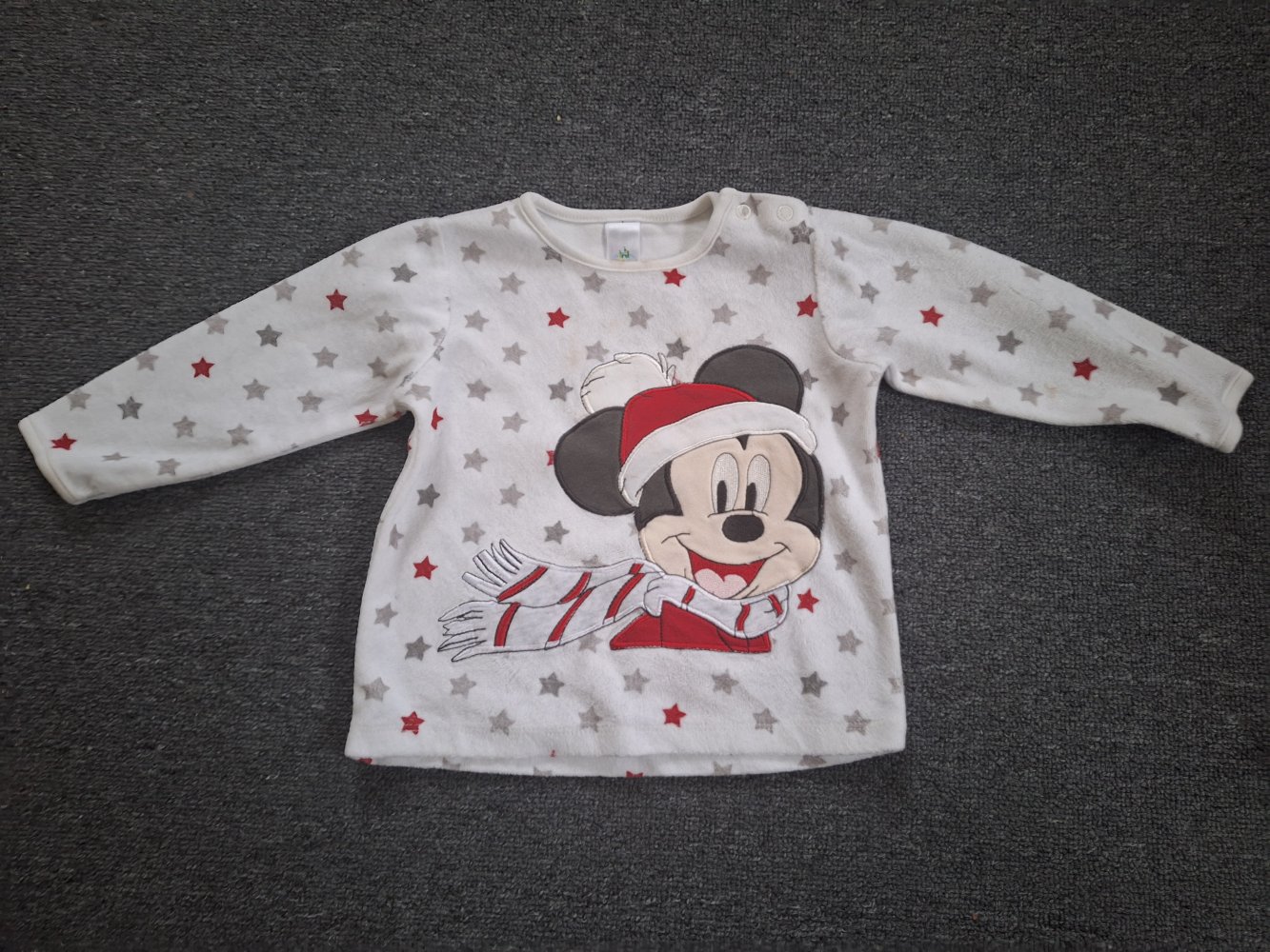 Weihnachtlicher Mickey Mouse Pulli, Gr. 86 Weihnachtspullover