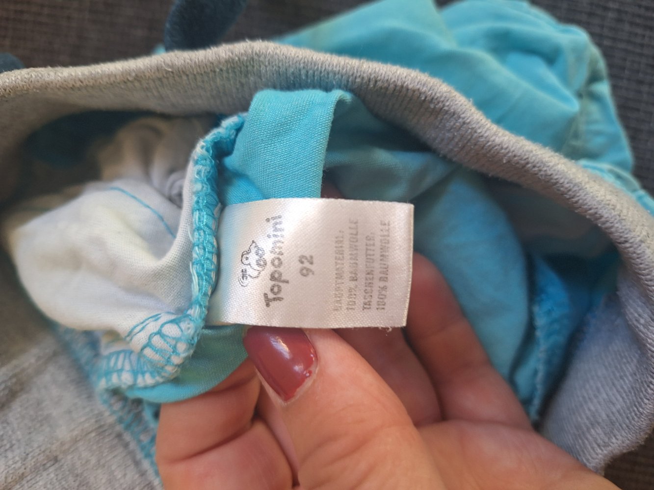 Kurze blaue Sommershorts, Gr. 92