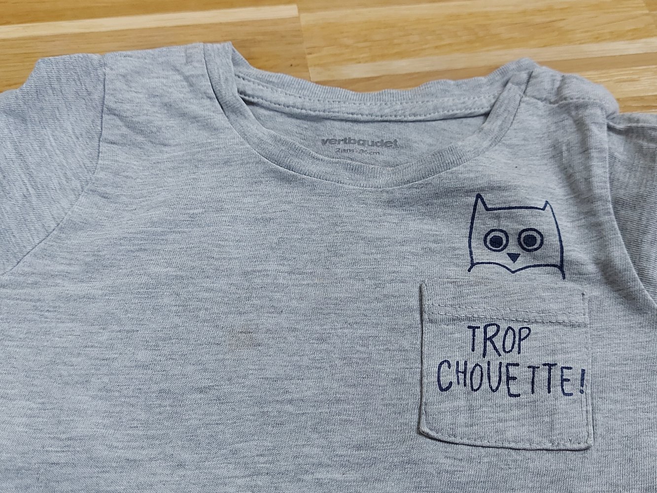 langärmliger grauer Babypullover trop chouette! Gr. 86