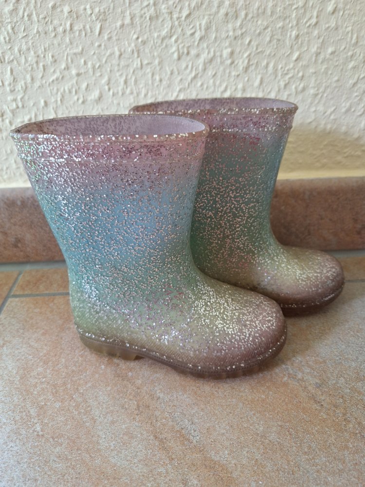 Glitzergummistiefel, Gr. 23 / Einhornstyle