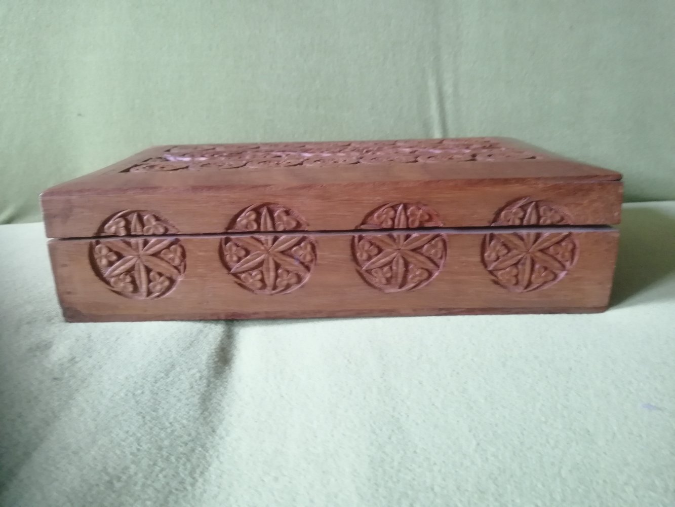  Holzbox Schatulle Schmuckaufbewahrung Holz Indien alt