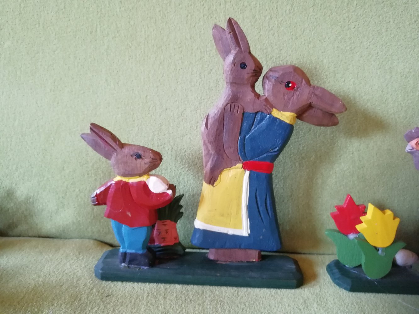  Hase Huhn Holz Ostern Aufsteller