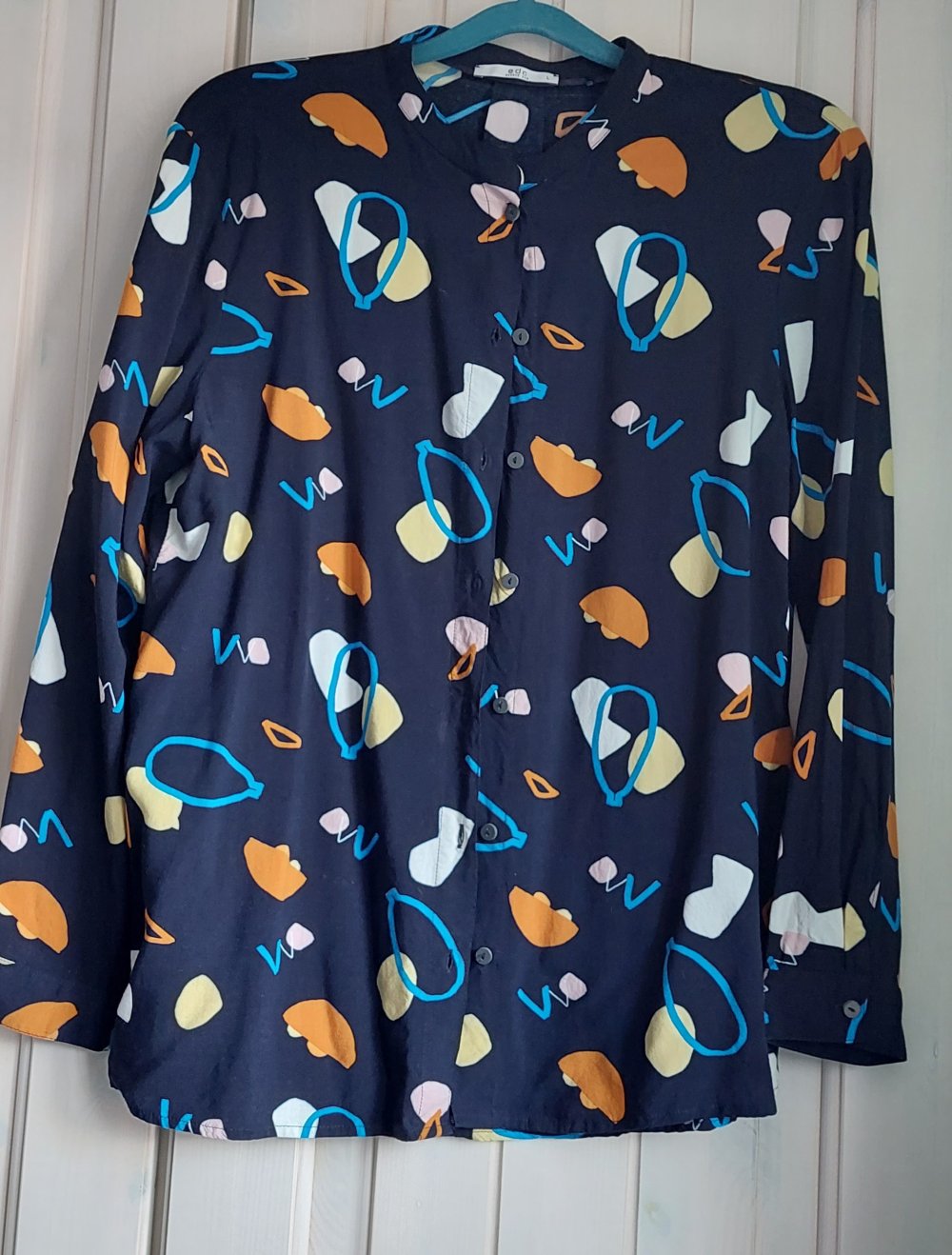 EDC Bluse Blau Muster