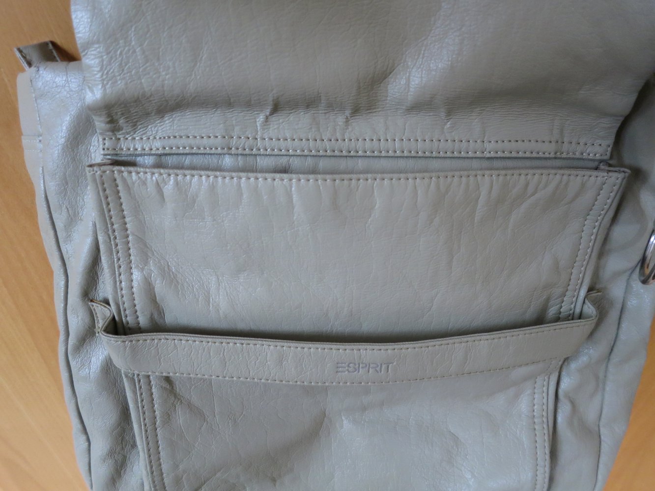 Beige, größere Handtasche
