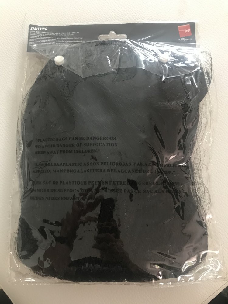 Schwarze lange Perücke / Cosplay / 