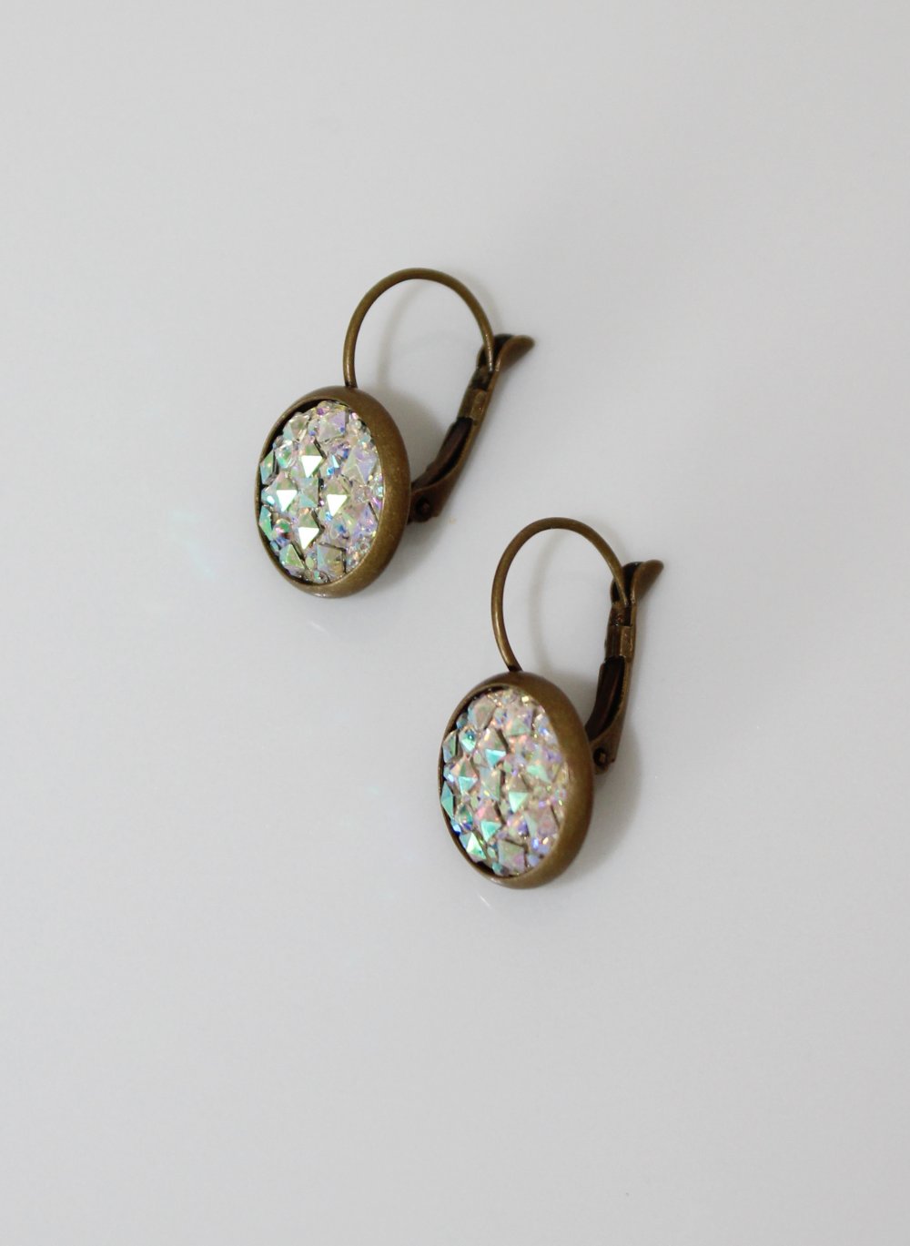 Ohrringe Ohrhänger Bronze Glitzer