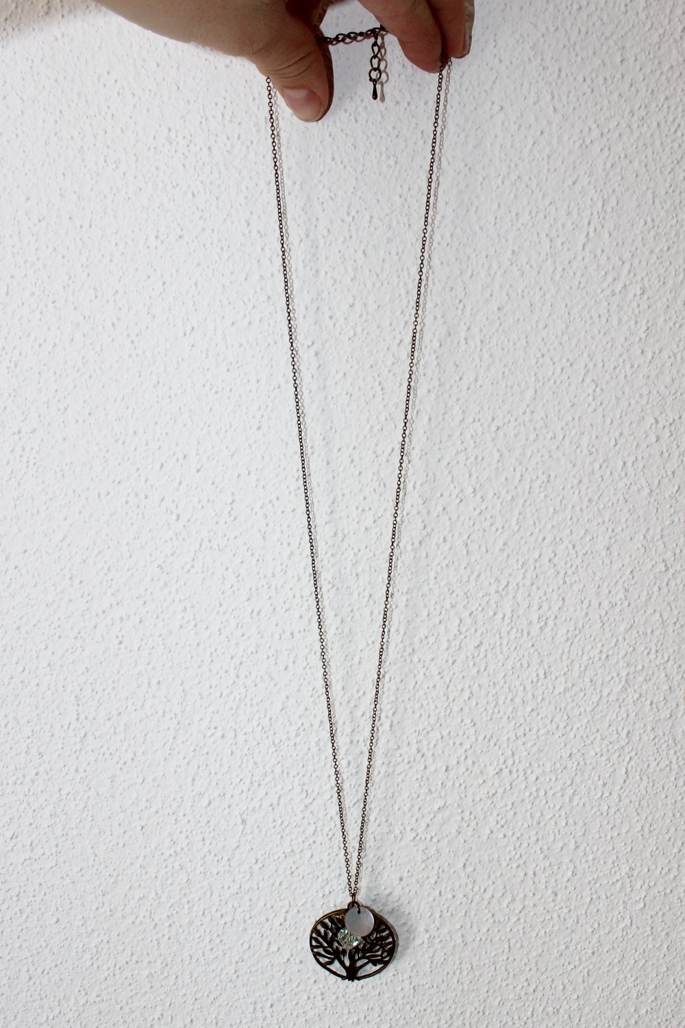 Halskette Kette Baum Vogel Bronze Lebensbaum