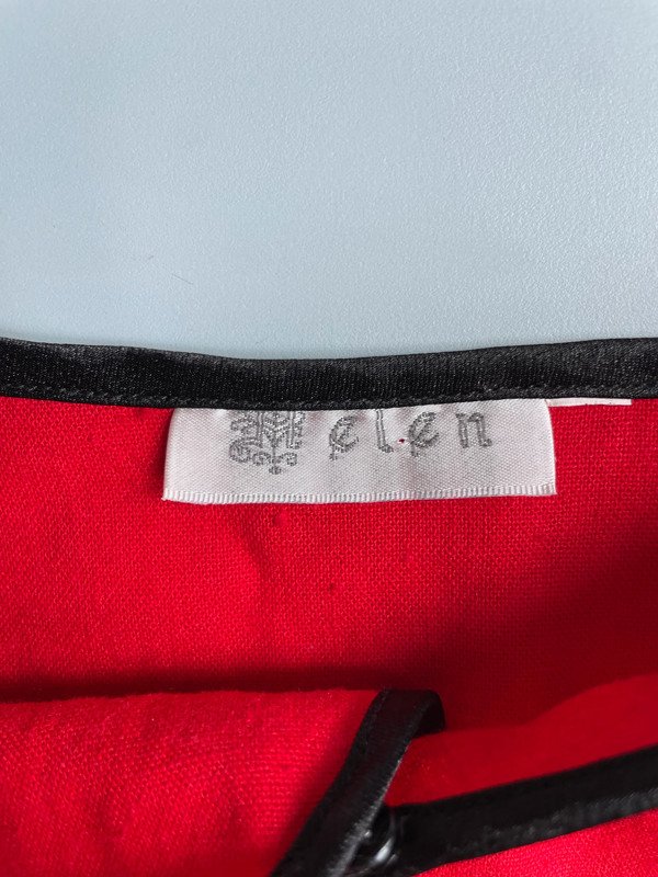 Vintage Top Oberteil aus Leinen Baumwolle mit Knopfleiste