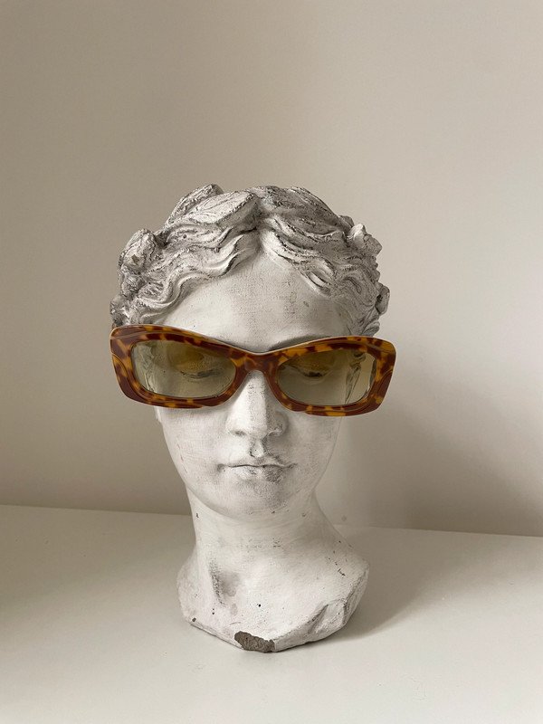 John Galliano Newspaper Gazette Sonnenbrille 90s Y2K Vintage