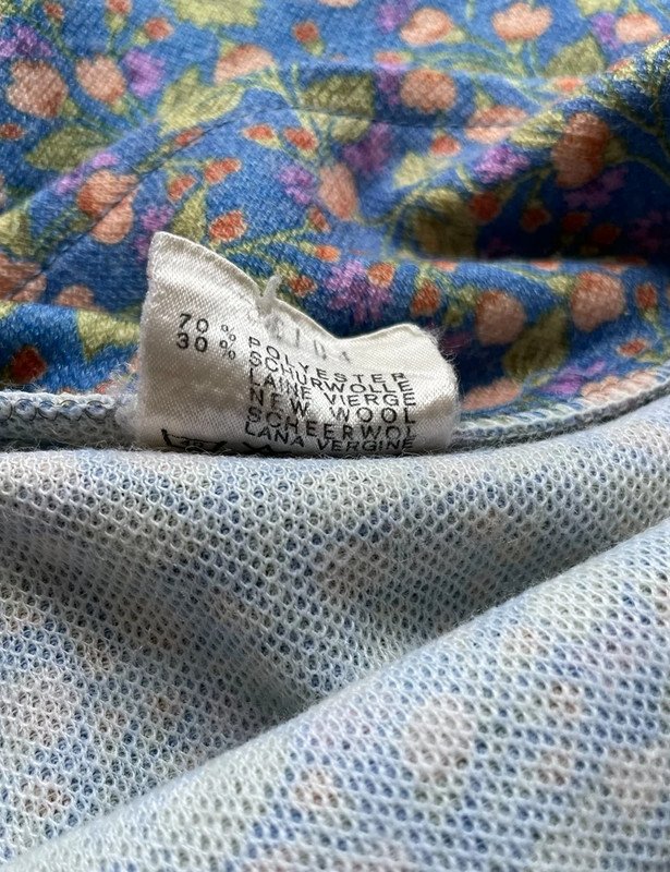 Blumen Longsleeve Vintage Wolle Wool Blend